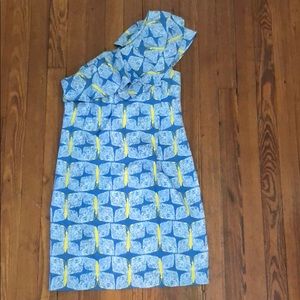 Lily Pulitzer over the shoulder dress